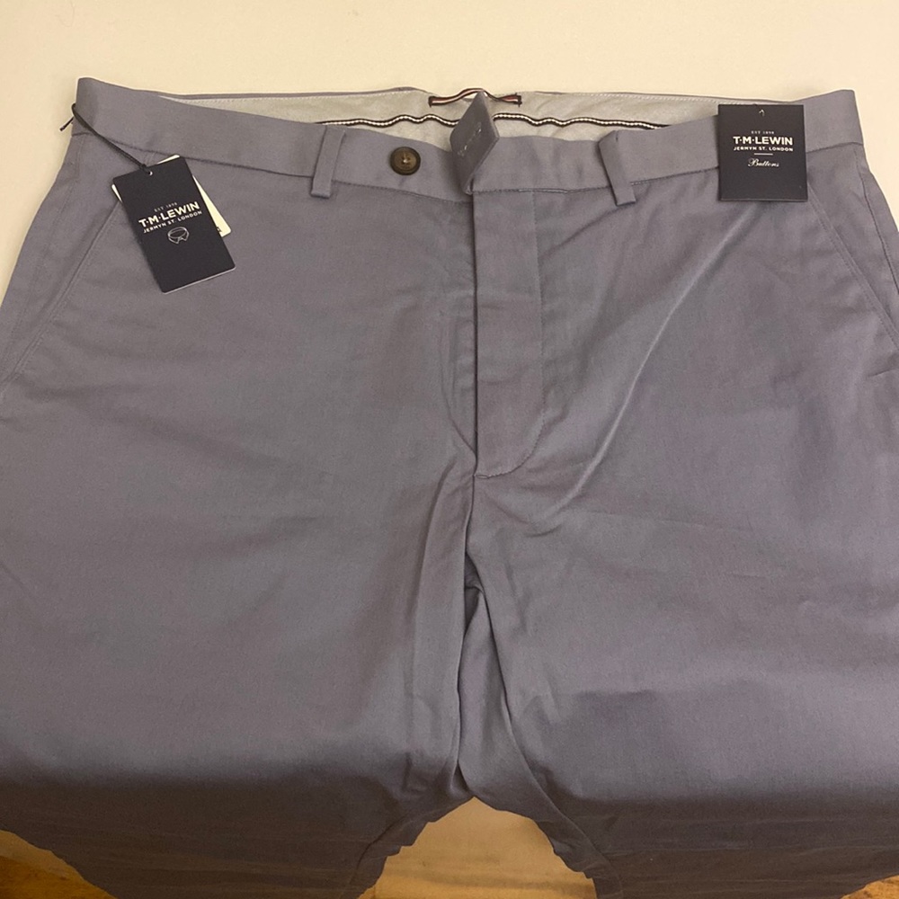 T M Lewin mens Radcliffe light blue chinos size 36